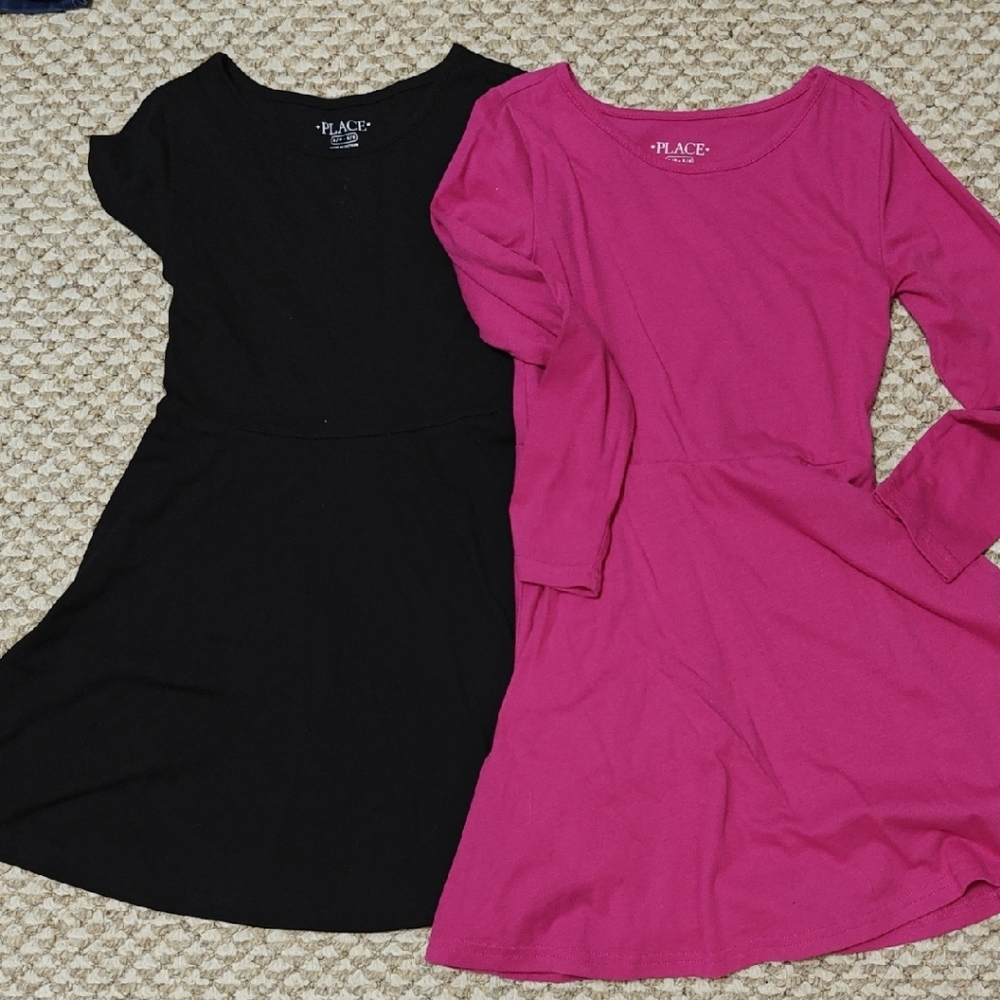 The Children's Place Casual Black and Pink back to school dress.